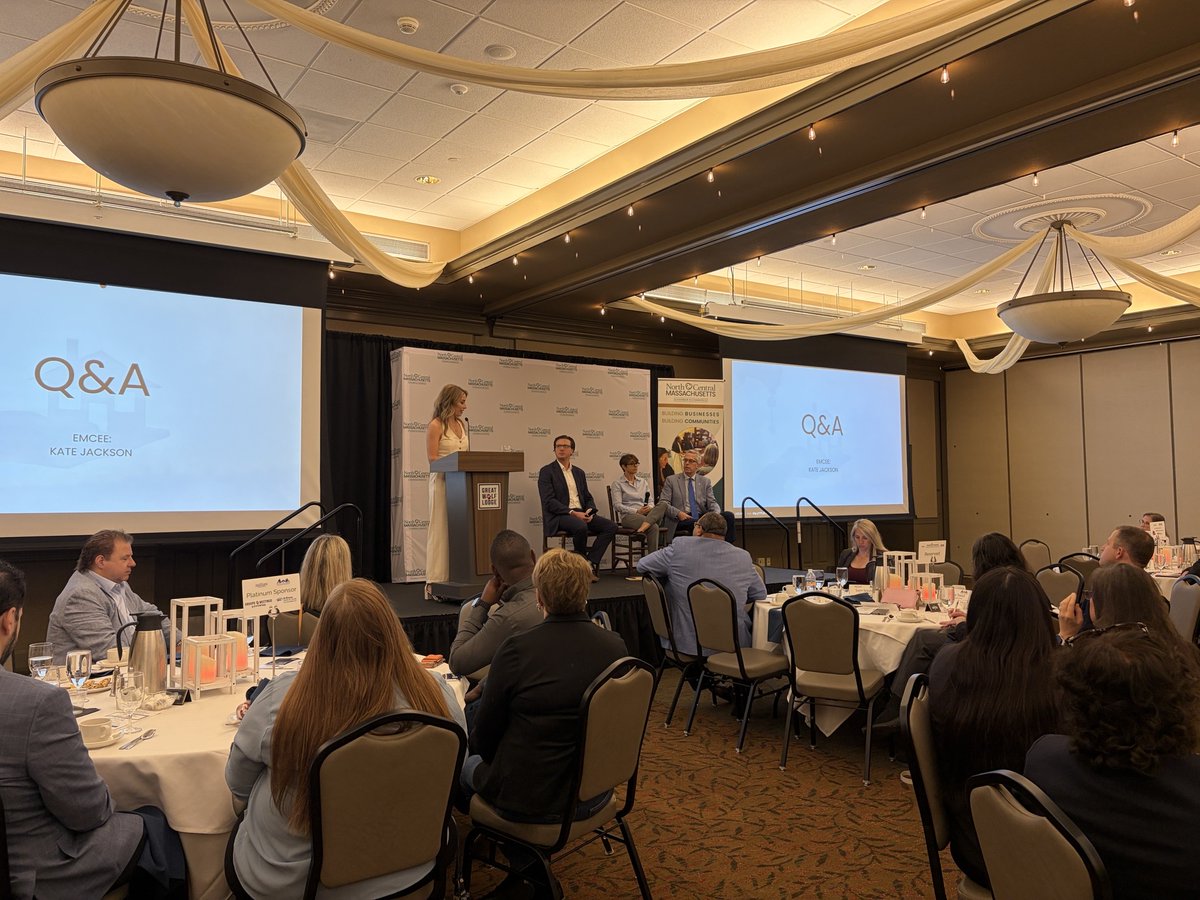 ncmchamber's tweet photo. The housing crisis is reshaping Massachusetts. Last month the Chamber convened our 9th Annual Real Estate Summit to keep #NorthCentralMA businesses informed. Thank you to our speakers, sponsors, and partners. See you at the 10th Annual Summit! https://t.co/MjZOR0RDGH