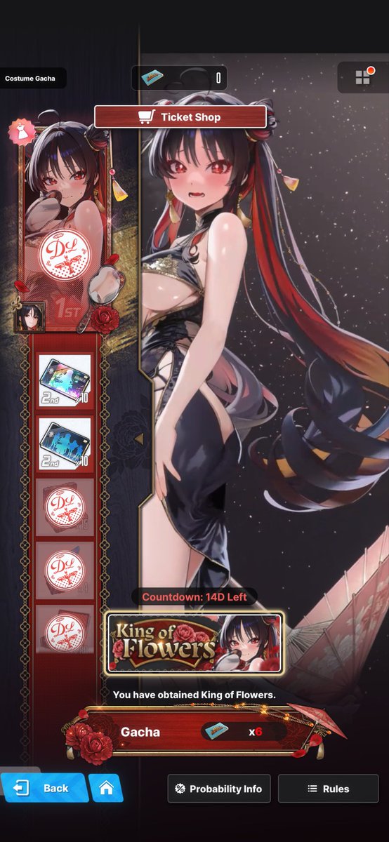 CArmadaArtist's tweet photo. AYO?! Gotten the costume on the 8th pull?! :O 2nd time I’ve gotten a rare luck pull on a gacha costume and the earliest one I’ve gotten :D #NIKKE https://t.co/aDarPokztF
