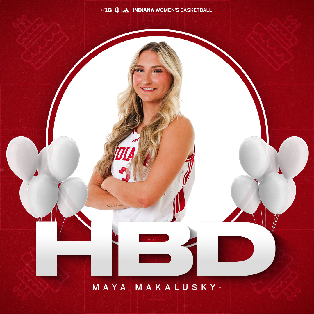 IndianaWBB's tweet photo. Happy Birthday to sophomore forward @MMakalusky! 🎂🎁 https://t.co/7VF272aPqk