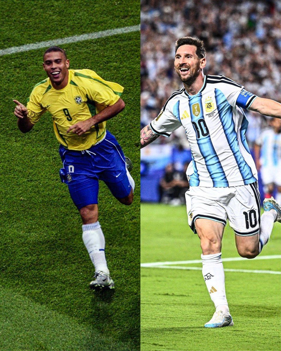 AlbicelesteTalk's tweet photo. 🚨 Ronaldo Nazario: "It’s time for the world to stop hiding and accept the fact that LIONEL MESSI IS THE GREATEST PLAYER OF ALL TIME.” 🐐 https://t.co/g2Tvldjari