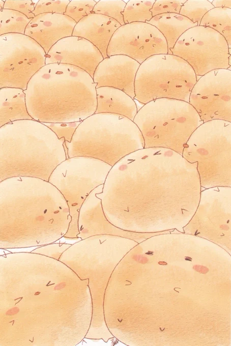 フレームレス1.2.3 #ピヨピヨまみれ展2 #1日1絵ちま