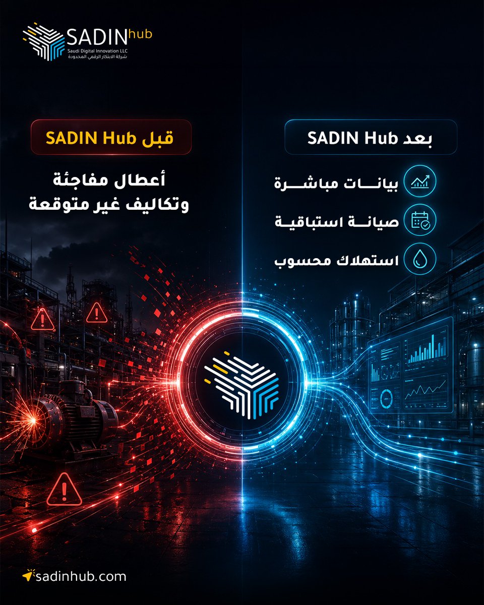 sadinhub's tweet photo. من تشغيل غير متوقع🔋🛡️
إلى أداء ثابت يمكن الاعتماد عليه
مع سادن هب، كل شيء مبني على بيانات مباشرة
تساعدك تتوقع، تتحكم، وتقلل التكاليف
تشغيل أذكى يبدأ من هنا

#سادن_هب #تحول_رقمي #ذكاء_إصطناعي #توفير_كهرباء #توفير_مياة https://t.co/fniEGdq8Zr