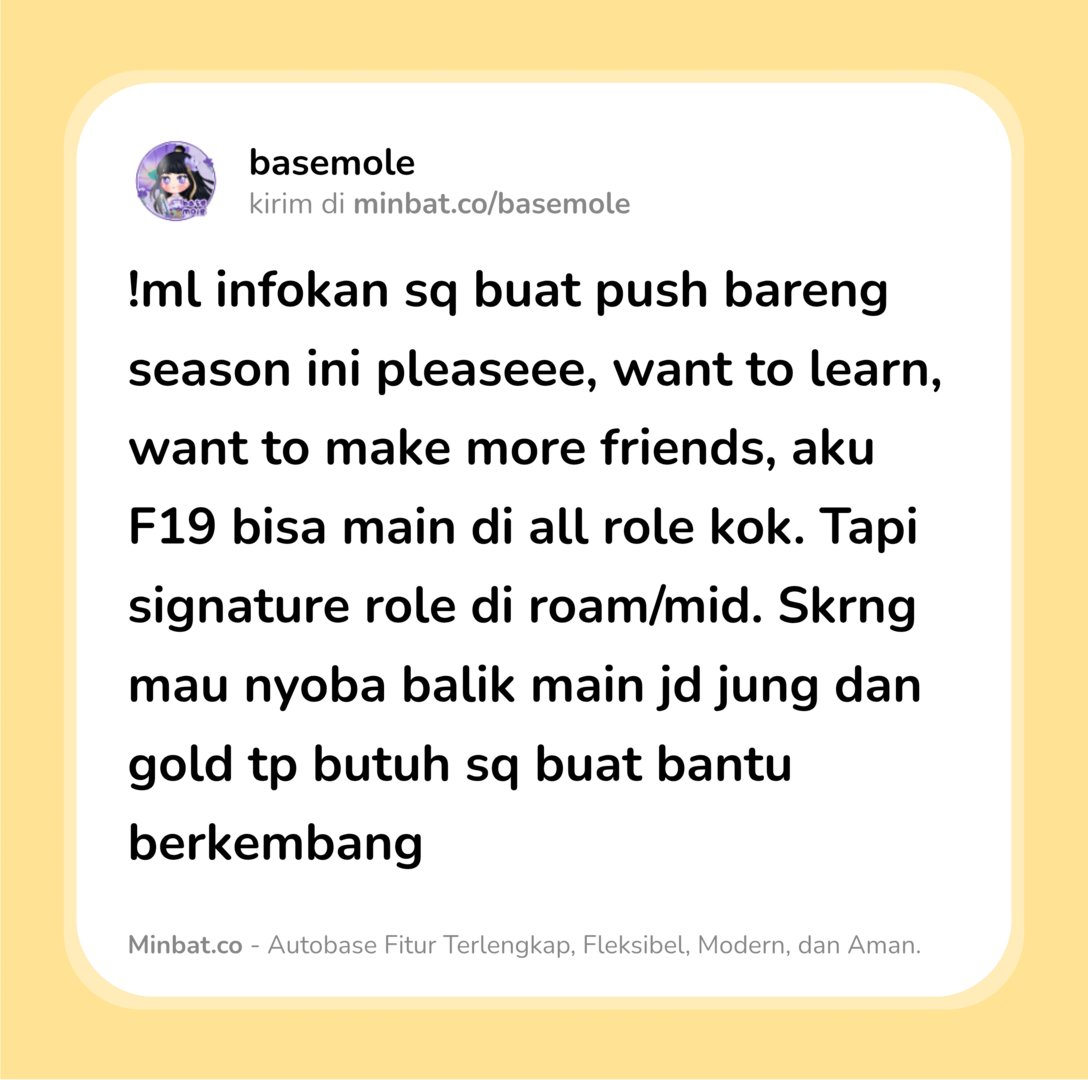 Mobile Legends Base tweet media
