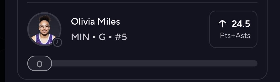 Unlimited_Bets's tweet photo. WNBA PROP BET FOR WEDNESDAY ‼️🤩⬇️

Olivia Miles Over 24.5 PA 

#wnba #prizepicks #playerprops #SportsBettingX #Gambling𝕏 https://t.co/d7xnshvpGr