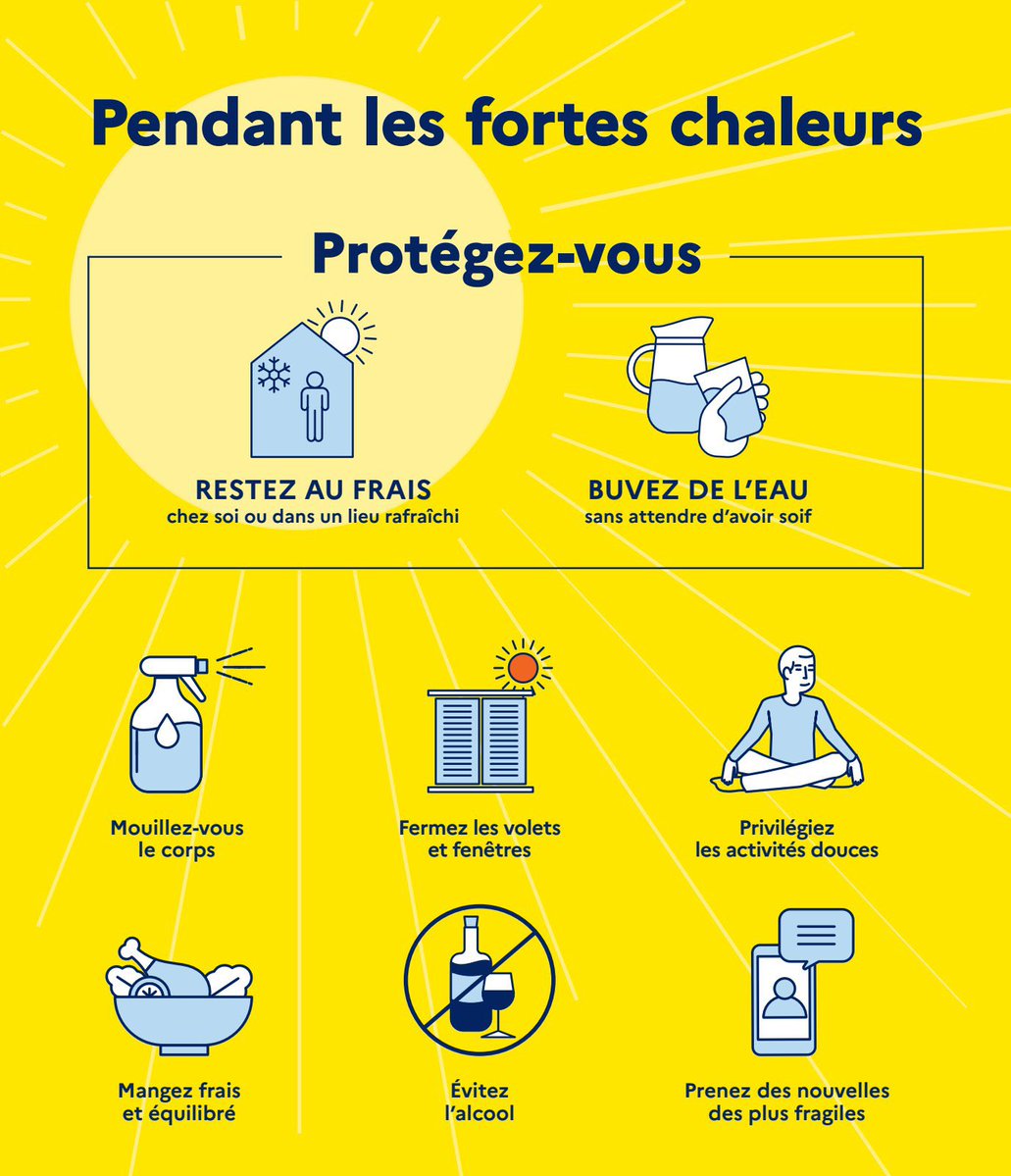 Image de Préfet du Haut-Rhin - Fortes chaleurs ☀️
Face aux fortes températures, les risques pour la santé ne doivent pas être s