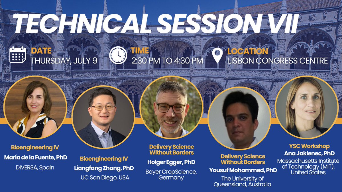 CRSScience's tweet photo. Meet our invited speakers for Technical Session VII, occurring on Thursday, July 9th!  Explore the diverse lineup of sessions happening at #CRS2026 and reserve your spot today: https://t.co/9FiREh7L1m https://t.co/Sgcdr4jPsC