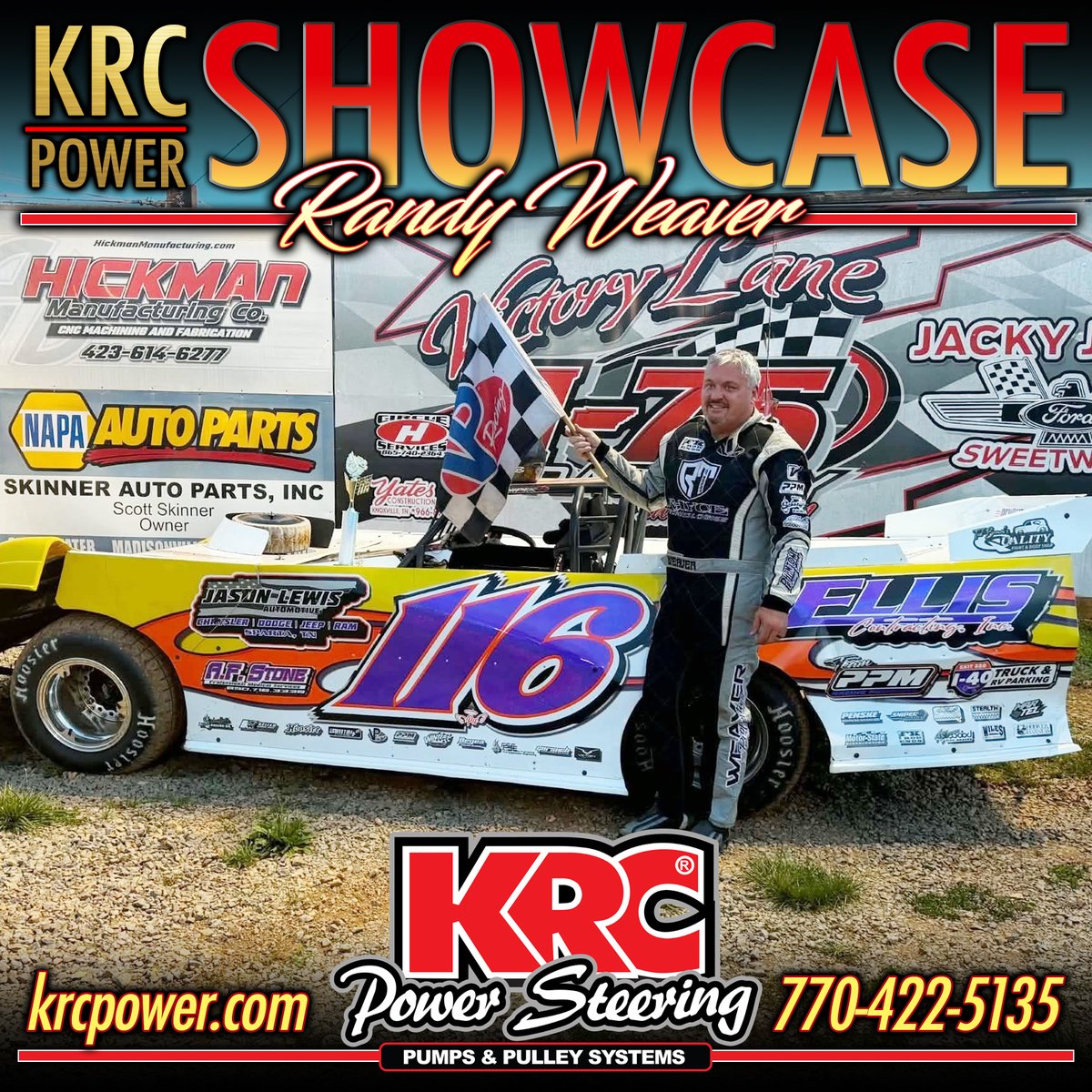 KRCPower's tweet photo. π Congratulations to Randy Weaver for being selected for this week's KRC Power Steering Racer Showcase for winning the Limited Late Model feature at I-75 Raceway. Great job! π
#krcpower #krcpowersteering
π (770) 422-5135 β’ π₯ https://t.co/RCoDZN1XII https://t.co/pMPJm7GMO4