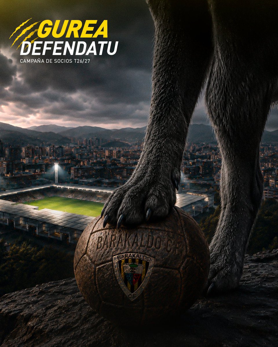 BarakaldoCF's tweet photo. Defender lo que somos, valorar nuestra historia y cuidar aquello que nos representa 💫

🐺 ¡Únete a la familia gualdinegra!

🔗 https://t.co/WQ2GSIvXoq https://t.co/frhJohM1f8