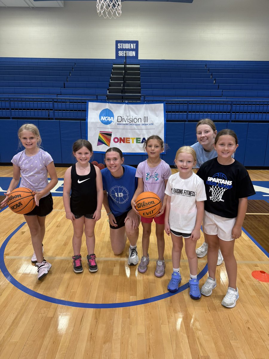 UD_WBB's tweet photo. That’s a wrap on Kids Camp! 🏀 Thank you to all our campers for bringing the energy and making the last two days so fun. The future is bright! #GoSpartans https://t.co/Pyb21QFTHh