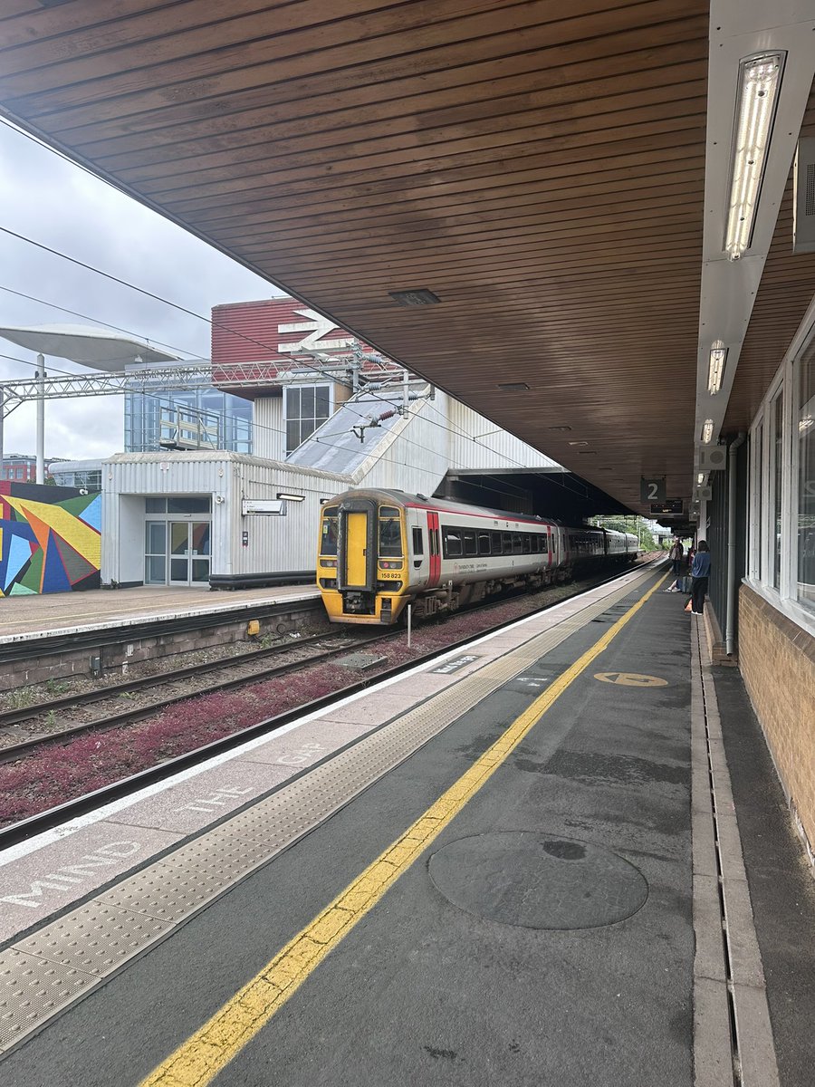 railhopper21's tweet photo. My double @tfwrail from Telford to International on 158823 and 158838. #trains https://t.co/C33BqgmZlE