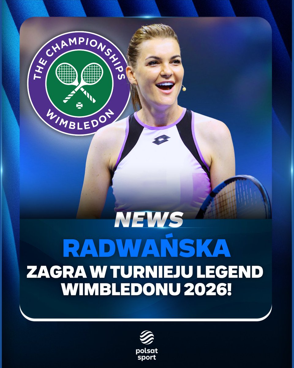 polsatsport's tweet photo. AGNIESZKA RADWAŃSKA wystąpi w turnieju 𝐥𝐞𝐠𝐞𝐧𝐝 𝐖𝐢𝐦𝐛𝐥𝐞𝐝𝐨𝐧𝐮 𝟐𝟎𝟐𝟔! ⭐️

#Wimbledon🍓 https://t.co/oFxYAQHJRA