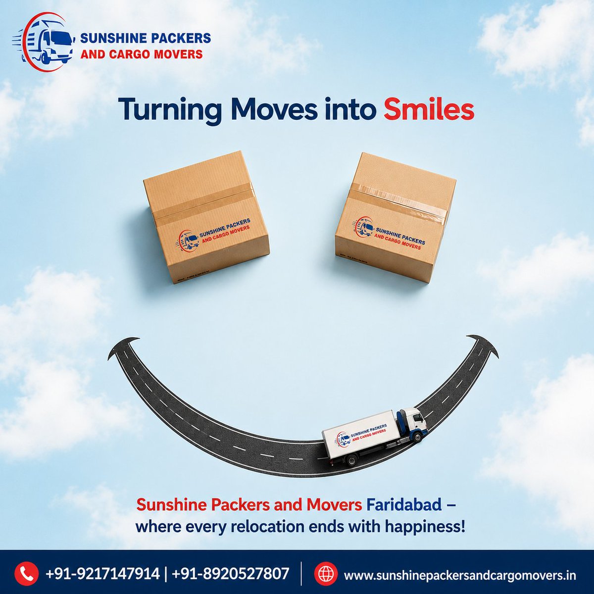 SunshineM83107's tweet photo. Get all your goods relocated with complete safety with the help of Sunshine Packers And Movers Services In Faridabad.
📞 +91-8920527807
🌐 Visit: https://t.co/xXfDC6BeNl
#BestPackers #MoversIndia #AffordableMoving #LogisticsService #ShiftWithEase #PackMoveRelax https://t.co/pGpsaPGyFL