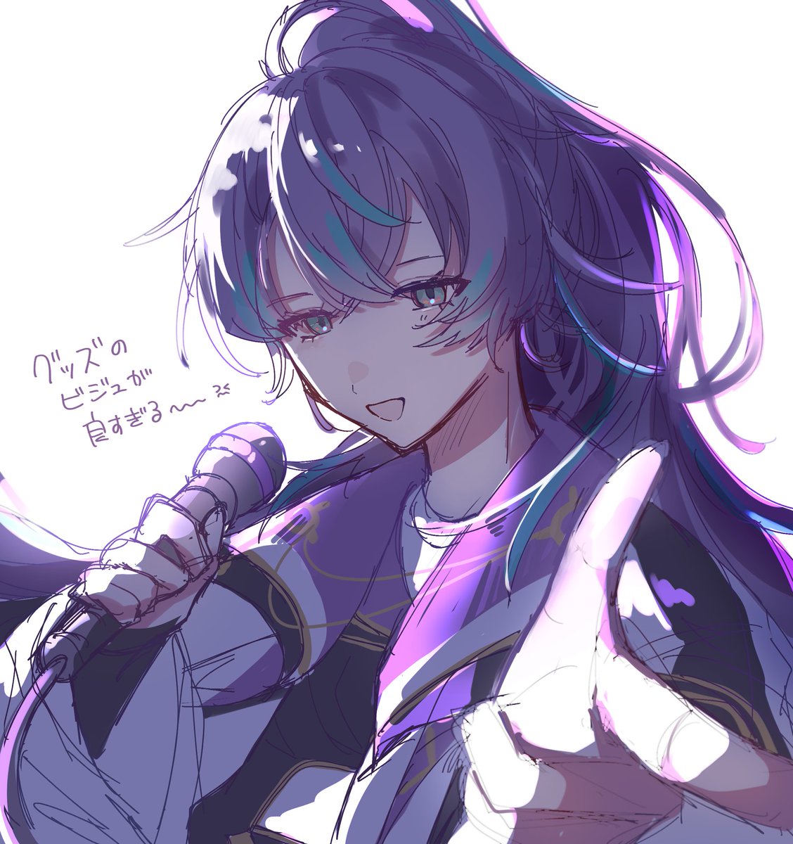Milky_umbrella's tweet photo. ライブでバーンして欲しいなとか思いながら描いた🐙 https://t.co/0KGjSD2qk1