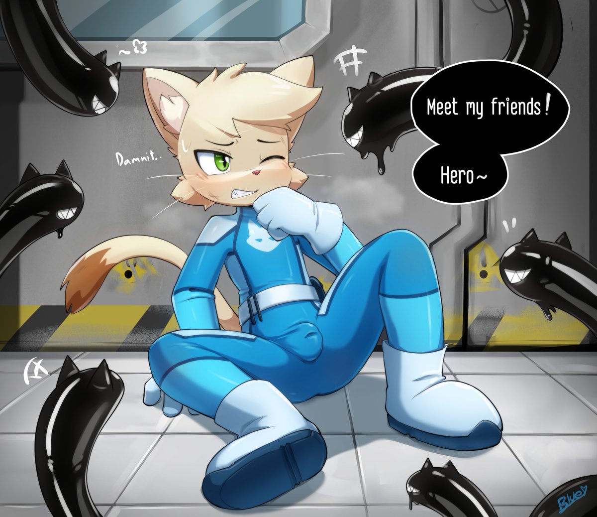 BlueShinyHeart's tweet photo. Catto Hero!! 😈😈 https://t.co/4mdPEH3Lh4