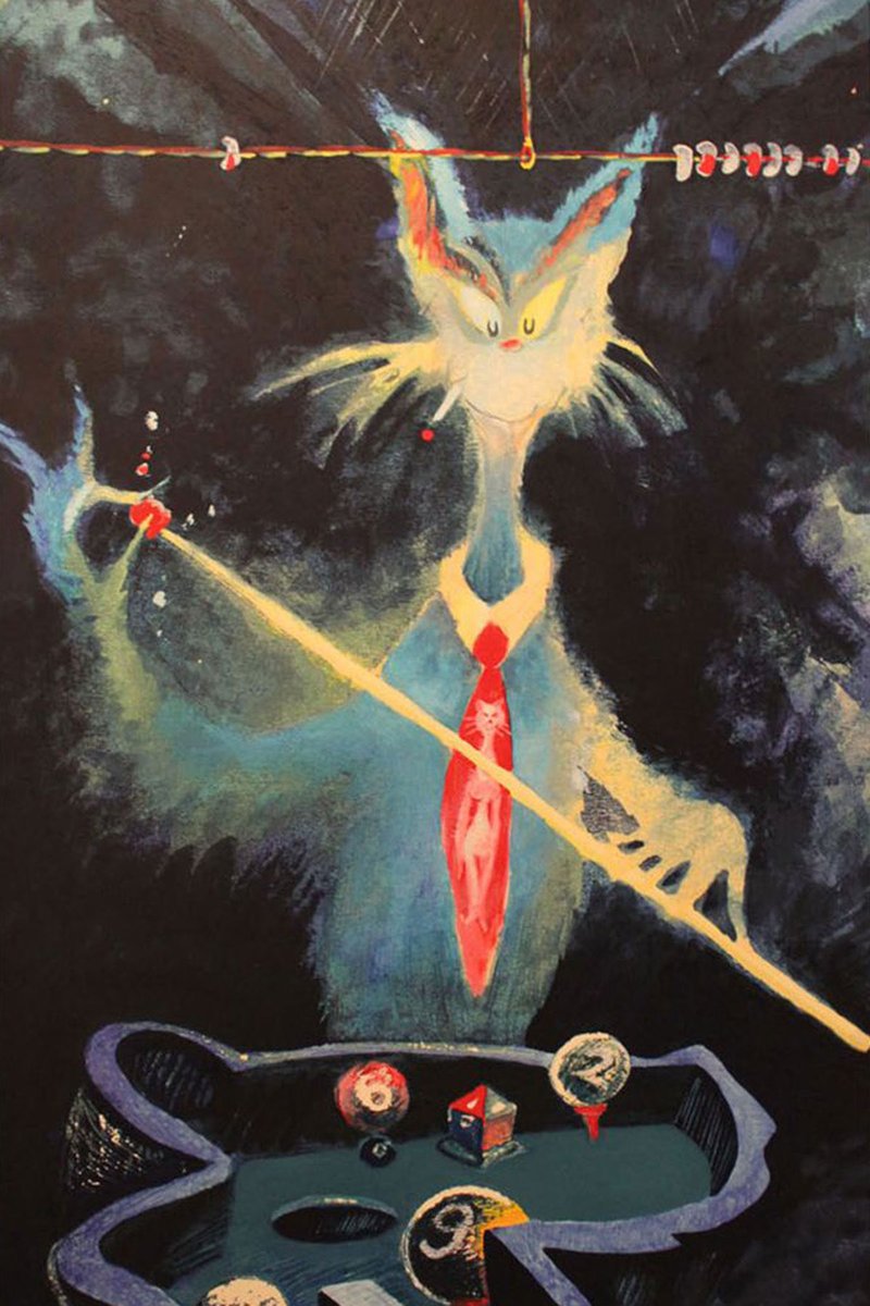 MIG3L_D's tweet photo. @Nickwing78 i don’t have a favorite painting rn but as a kid this was for sure my favorite. I remember seeing this is person and my little mind was a bit confused, Evil cat in the hat? https://t.co/UDxgqCrKHe