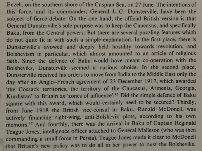 GlassPalestine's tweet photo. You still see the occasional "Anglo-Jewry" conspiracy theory being thrown about, but in the immediate aftermath of WW1, no country did more to halt the spread of Bolshevism than right-wing British military advisors. In Siberia and the Caucuses respectively: https://t.co/Vk6MWCl7Cb