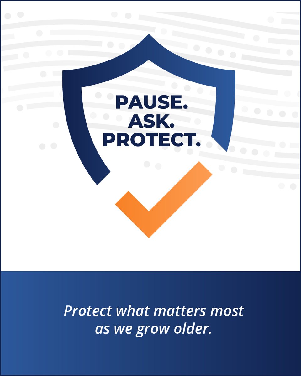 1stEdCU's tweet photo. June is Elder Abuse Awareness Month and we want to raise awareness of elder financial abuse. The most important steps to prevent it? PAUSE to think before you act, ASK a financial partner or trusted loved one for advice, and PROTECT your personal and financial information. https://t.co/o1oTWmvUIU