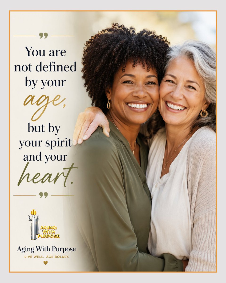 AgeWithPurpose's tweet photo. Age tells a story, but it doesn't determine your potential.
Your kindness, resilience, curiosity, and passion are what truly define you. The years have given you wisdom, but your spirit is what keeps you growing.

#WomenOver40 #PositiveAging #Over40AndThriving https://t.co/5PgfSriZiy