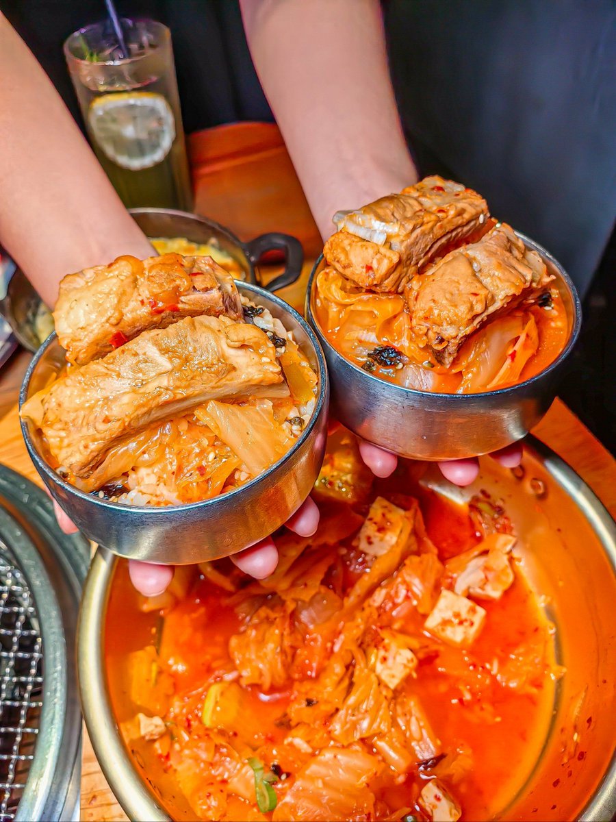 TaMbayUnO's tweet photo. Craving bold flavors Our homemade kimchi jjigae—spicy Korean stew packed with fermented veggies, tofu, and pork—warms you right up.  Food heaven in every bite!， https://t.co/mUSG5xsquD