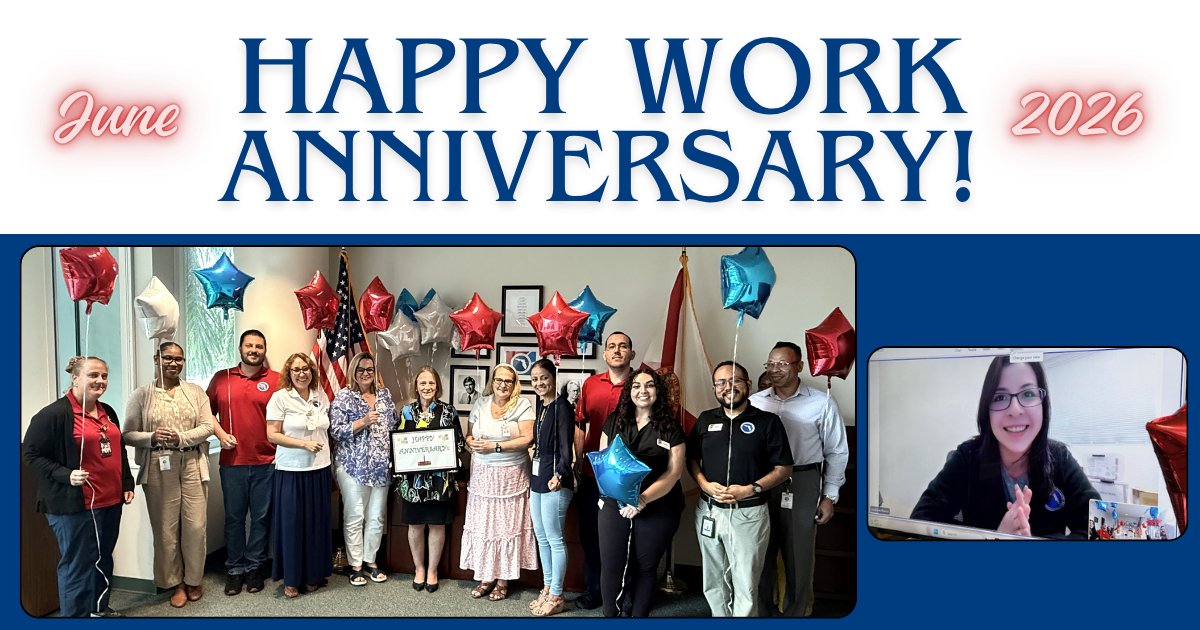 CollierClerk's tweet photo. Please help us congratulate our employees who are celebrating work anniversaries this month! 

Each year of service represents dedication to our community and a continued commitment to transparency, integrity, and customer service. https://t.co/pIlaH3prmI