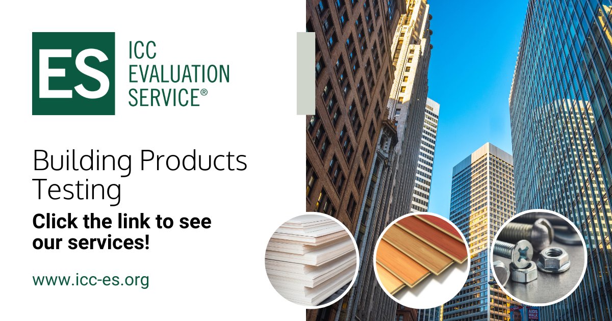 ICCNTA's tweet photo. ICC-ES helps manufacturers gain market trust with our thorough building product testing services. We offer comprehensive testing services for a range of products. Explore our full list of tests and get started!
#testing #buildingsafety
https://t.co/1OB3OkzUnw https://t.co/2FRB4t5D6E