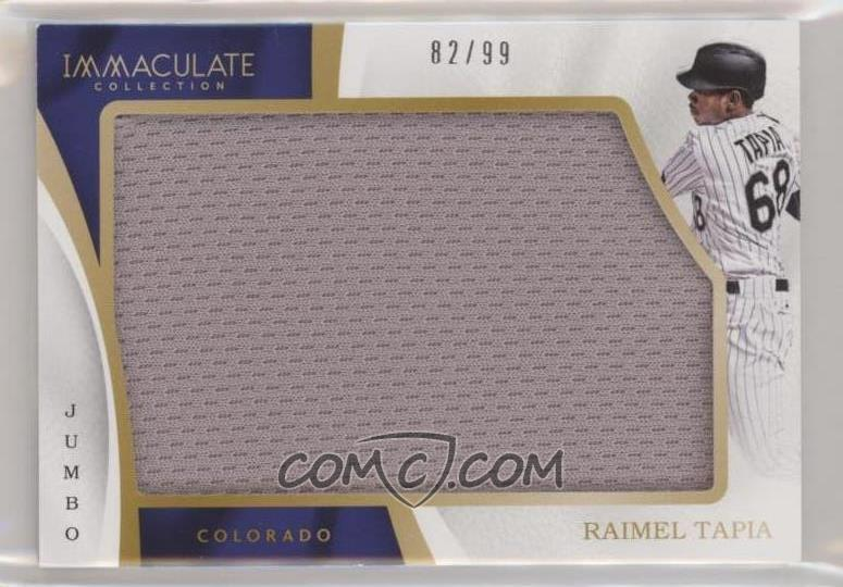 LimitedCards's tweet photo. 🌠 GAME USED BASEBALL CARD RELICS!!! 🌠

⚾️ My daughter's most recent sale on @CheckOutMyCards:

2017 Panini Immaculate Collection Immaculate Jumbo #IJ-RT Raimel Tapia ROOKIE RC GAME USED JERSEY SERIAL NUMBERED #82/99

Colorado Rockies MLB

🫰 SOLD FOR $2.28 🫰

She has more available on COMC here:
https://t.co/gUGDeVJZI2
and on eBay:
https://t.co/o1D4UFDawn

#COMCLast5 #COMCMailday #TheHobby

@3bangerbreaks @collec_sport @CousinClark @CrdboyC @DHCards10 @evildrprkchp @FeistSportsCard @GotdemCards @HeathElliott79 @ILOVECOLLECTING @MrBelvitch @PapayonTrading @PositPromoter @RSJRsteel @spcardseller @ThatDude_Hut @thelafleurboys @TheShop_CC @tm1515152005 @ToCollecting @tomdicaprio @vividblue2008