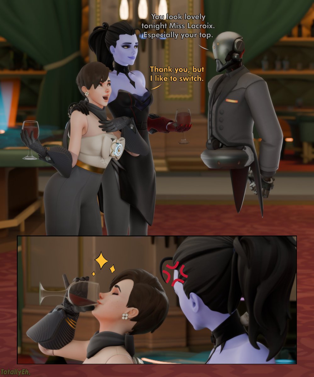 TotallyEh_'s tweet photo. Amélie takes Lena to a fancy party.
#widowtracer #overwatch https://t.co/vtwah7mPQi