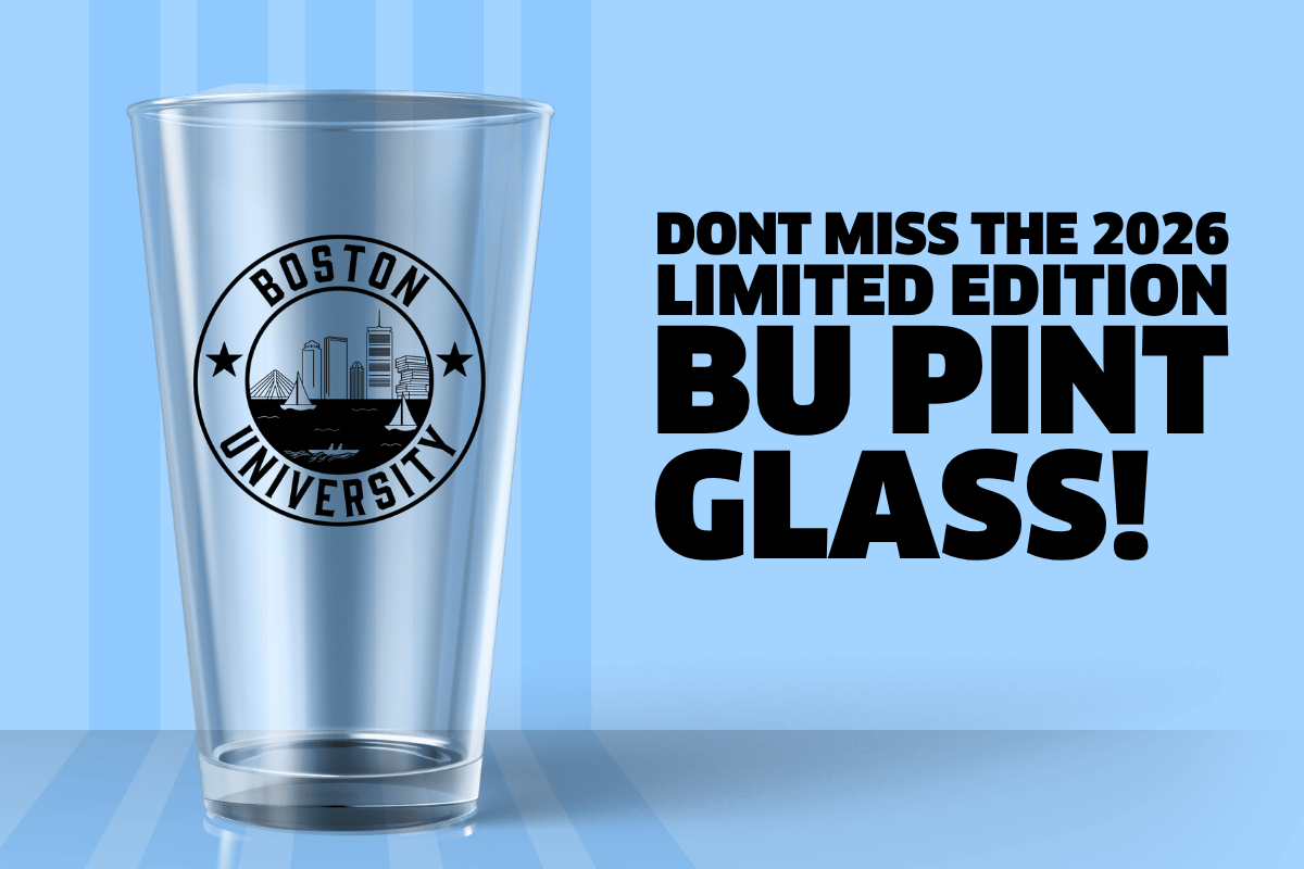 bualumni's tweet photo. The 2026 BU pint glass is here! You picked a winner—here's your chance to add it to the collection. Make a gift to your favorite BU cause this June, and we'll send you this year's pint glass as thanks! Get yours before time runs out! 

Give now ➡️ https://t.co/Qbuy3yg6yG https://t.co/6KjODcAk3D
