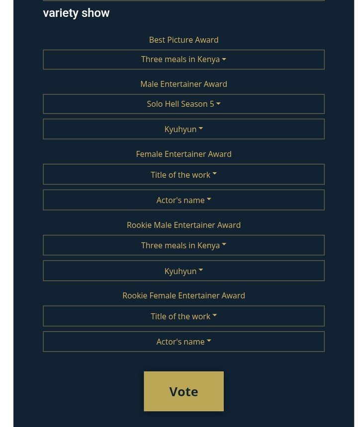 ⌜🗳️⌟ 2026 BLUE DRAGON SERIES AWARDS #KYUHYUN and his variety