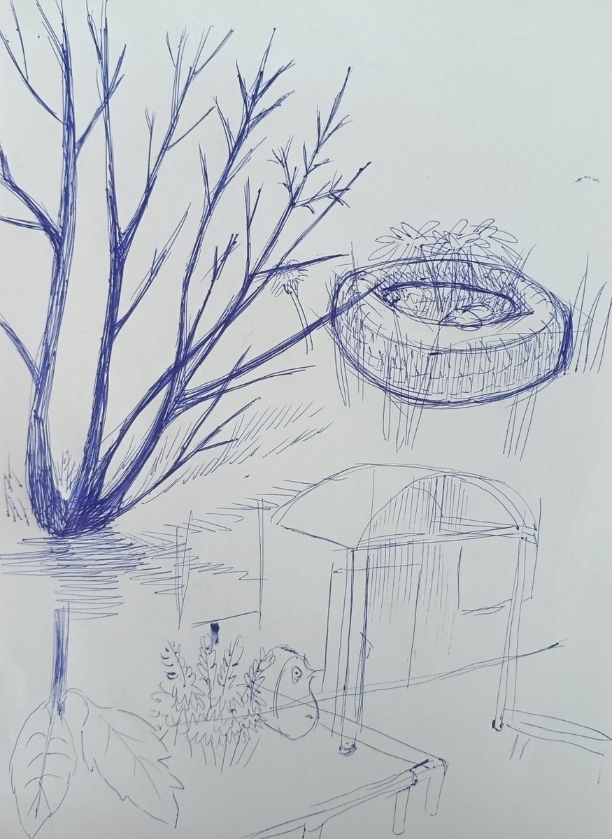 Mfr036's tweet photo. Some of my sketches from the fresh air (1/2)
#pendrawing #ballpointpen #bluepen #traditionalart #hatching #natureart #landscapesketch #treesketch  #botanicalart #aesthetic #inkart #inkdrawing #lineart https://t.co/BsljCAZqEf