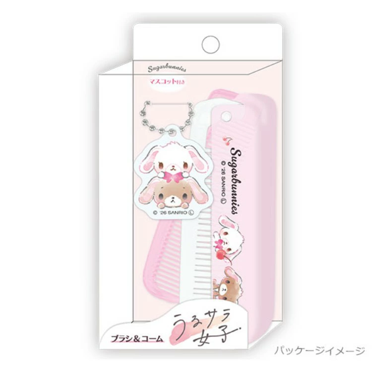 shugabani_info's tweet photo. 【新商品情報】

「#シュガーバニーズ マスコット付き ブラシ&amp;コーム」

🗓発売中
🛒ショップ：https://t.co/rwIMReFMb6 #pr https://t.co/NS6zD8VDuB