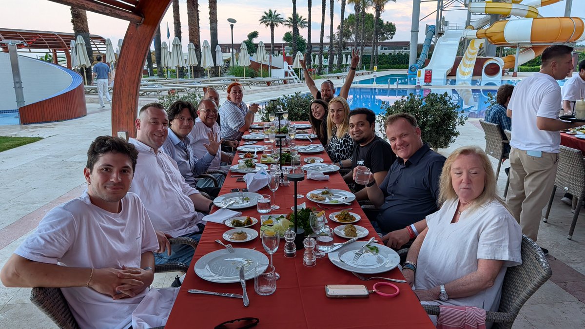croit_io's tweet photo. Once a year the whole croit team gets in the same place. This year: Antalya, Türkiye. 
Workshops, rafting, mud buggies, zipline, cooking class, boat trip, old city at night.
We will be back at our desks, but for a few days in June, we were just a group of people in the same place https://t.co/fPrhn5nFTi