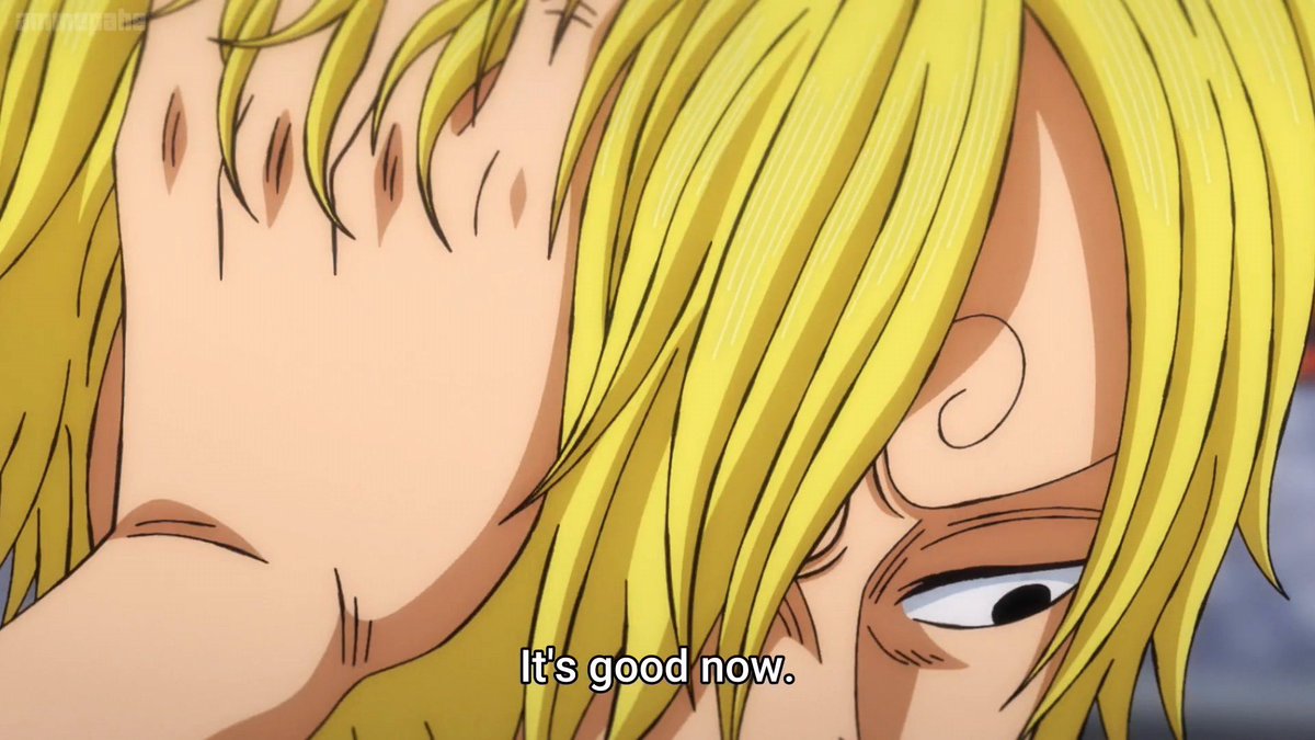 zosanloops's tweet photo. It's so sweet that Zoro riled Sanji up here just to make sure he was okay again https://t.co/f8ZmCqqJsy