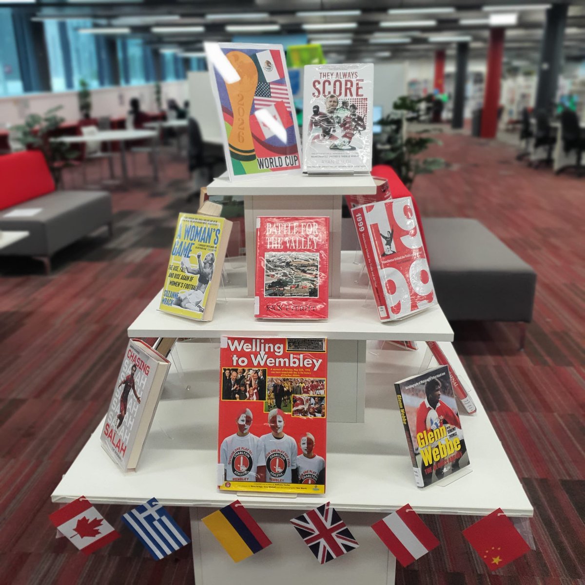 WoolwichLibrary's tweet photo. Enjoying the World Cup? ⚽️ Visit us at #WoolwichLibrary to browse and borrow a range of sporty reads! Learn all about the history of the sport 📚 #LoveYourLibrary https://t.co/075MbbnQvT