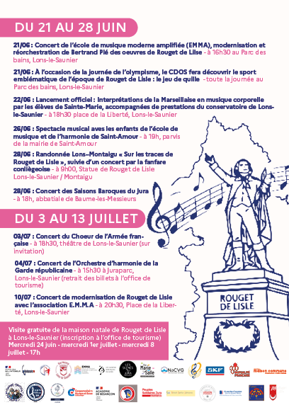 Image de Préfet du Jura - En 2026, commémorons le 190e anniversaire de la mort de Rouget de Lisle.
*
📍 Du 21 juin au 10 j