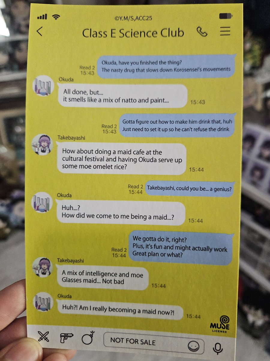 dearluchen's tweet photo. habis fast read kitab pusaka, kayaknya memang baru di 2025/6 ini dikasih fakta kalau 3-E punya science club isinya karma, okuda, takebayashi

kalau takebayashi nda heran, maha dahsyat collab blio dan okuda kalau soal medis

kalau karma . . . ikut science club . . . ngapain? 😭 https://t.co/VRLpSOKZ33