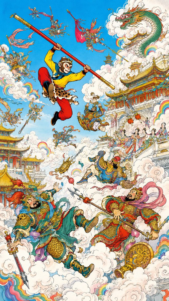 Monkey King Heavenly Battle Illustration