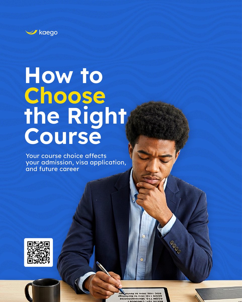TryKaego's tweet photo. Don’t pick a course because it’s popular

Pick one that aligns with your career goals, strengths, and future opportunities.

Need help choosing the right course for study abroad?

Book a consultation with Kaego today. Your future self will thank you. 
#kaego #studyabroad https://t.co/bxak9I86yH