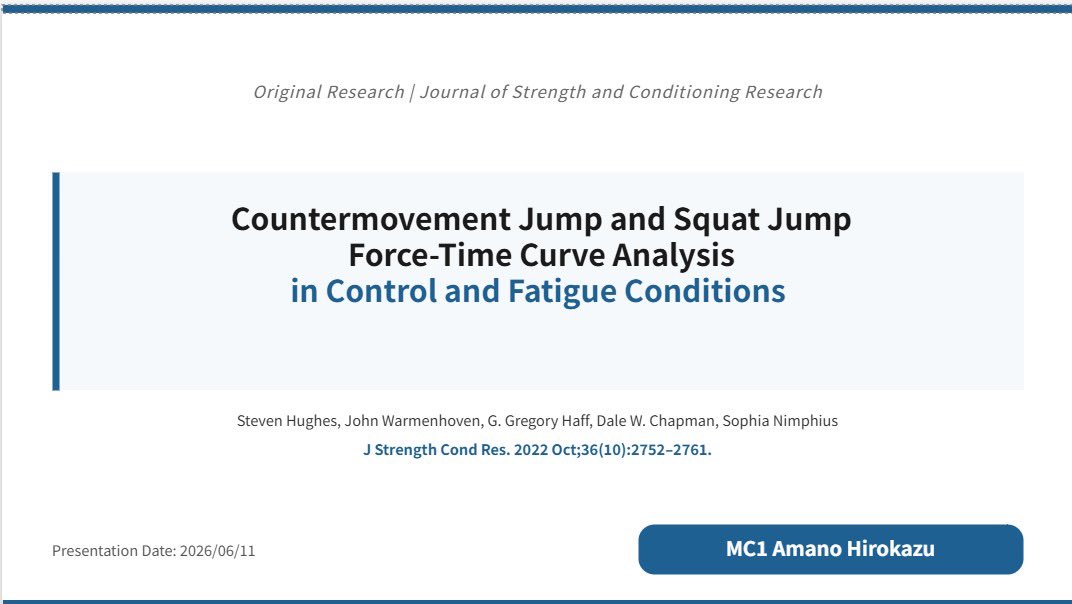 TsukubaL's tweet photo. Men and Women Hurdlers　天野（MC1） Countermovement　Jump and Squat Jump​　Force-Time Curve Analysis​　n Control and Fatigue Conditions https://t.co/KyTvYXVtWN