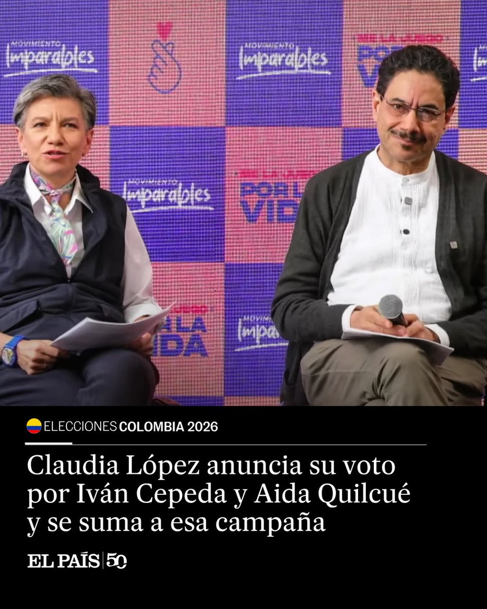 ElPaisAmericaCo's tweet photo. Claudia López finalmente se ha sumado a la campaña presidencial de Iván Cepeda. “Yo sé que el talante sereno, serio, conciliador y concertador de Iván no es una pose de campaña, no es por estas tres semanas… ese es su estilo de liderazgo”, aseguró https://t.co/47mIgMgQ37 https://t.co/v8nQF2e6XW