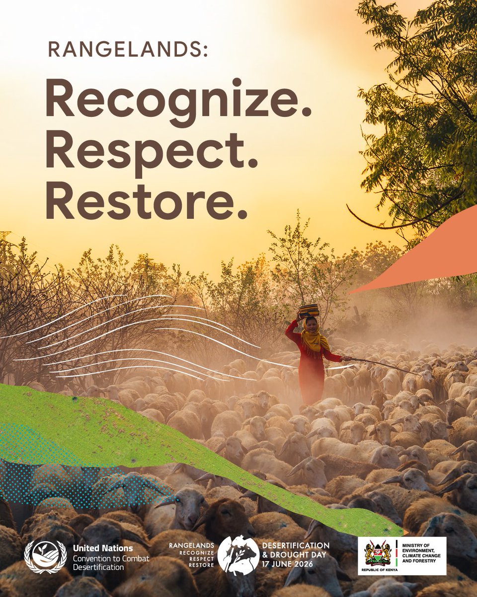 earthsciweek's tweet photo. June 17 is #WorldDayToCombatDesertificationAndDrought 🌍🏜️🪾
 
This year's theme is "Rangelands: Recognize. Respect. Restore”.

Up to half of the world's rangelands are degraded or at risk – they deserve our attention!

🔗 Learn more: https://t.co/8cQHlyBBpl

#Rangelands https://t.co/p3VTRrCbw6