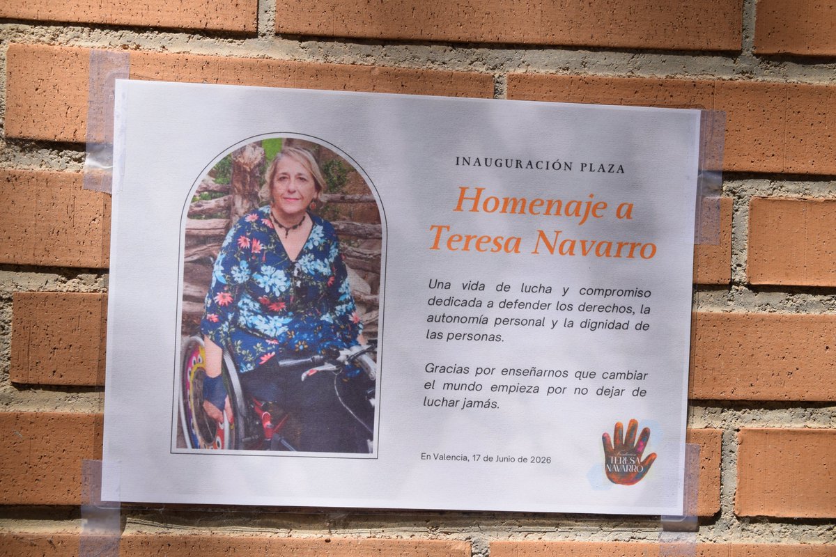 CIPFciencia's tweet photo. Hoy hemos asistido a la inauguración de la Plaza Teresa Navarro, un acto de reconocimiento, memoria y agradecimiento a una mujer que dedicó su vida a construir una sociedad más justa, humana e inclusiva. Amiga y gran defensora de la investigación. 
https://t.co/5C7nmFcuBx https://t.co/mkypJHjYM0