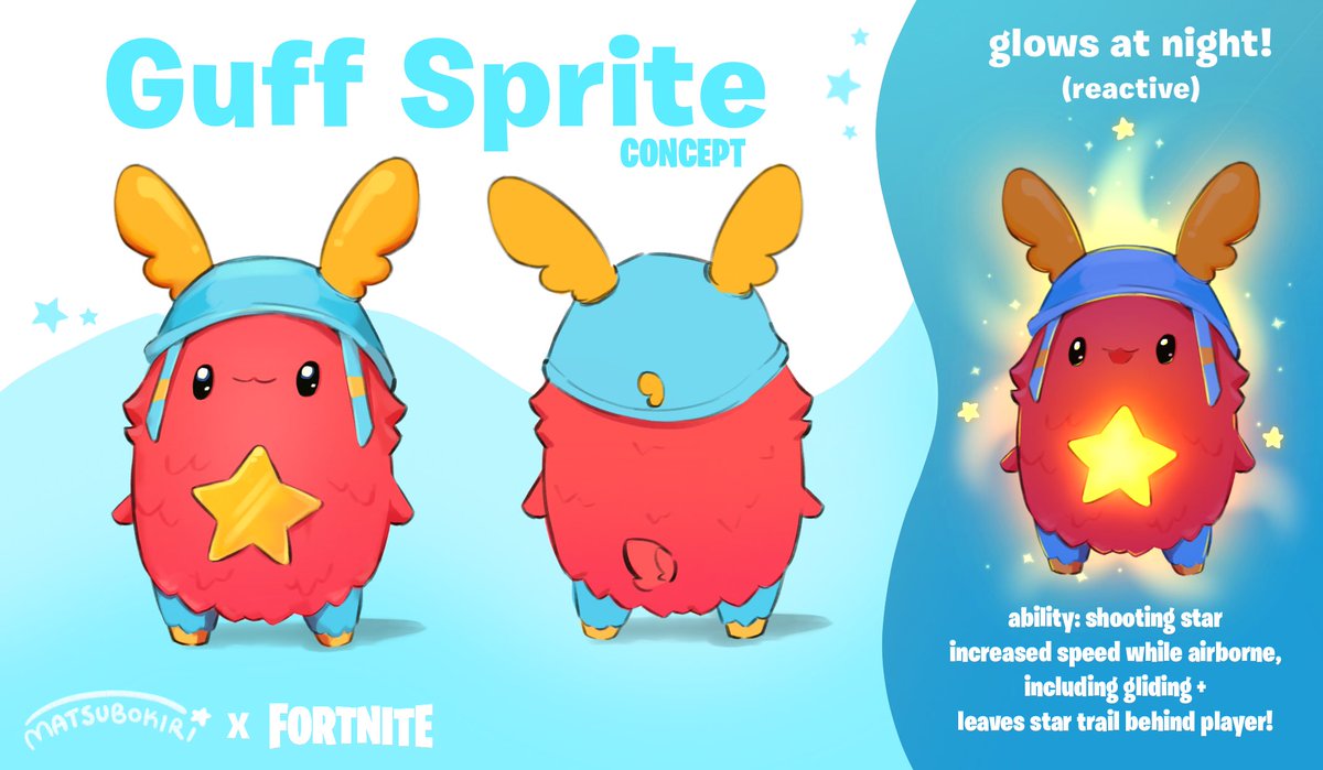 matsubokiri's tweet photo. Design a Sprite submission: Guff Sprite!

a glowy Guff sprite that grants increased speed while airborne! 
🌟❤️

#DesignASprite https://t.co/AMtcLN6k7p