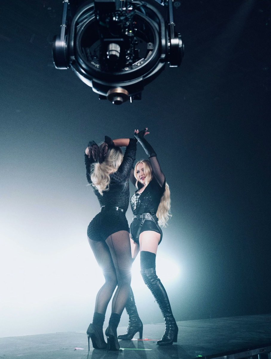 SCdailyupdate's tweet photo. Sabrina Carpenter and Madonna for the 'Bring Your Love' Music Video! https://t.co/Q15WpPjaU6