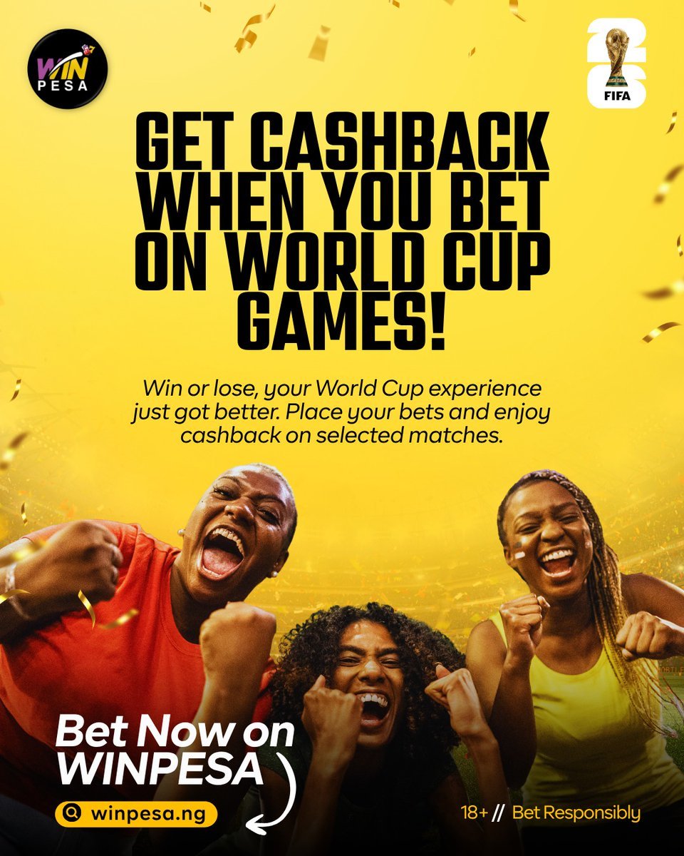 BelinRade's tweet photo. Imagine betting on the World Cup with a cashback safety net and massive odds. That’s exactly what Winpesa is offering right now! 🤝 Don't let this opportunity slide. Join here: https://t.co/6kk5PPMowU #Winpesa https://t.co/sfIamkEKDy
