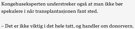 MinRett_'s tweet photo. Merkelig kommentar å avslutte artikkel om Mette Marits lungetransplantasjon. "Eksperten" sier vel egentlig at det er noe man bør spekulere i.. https://t.co/RDpDju46Ie