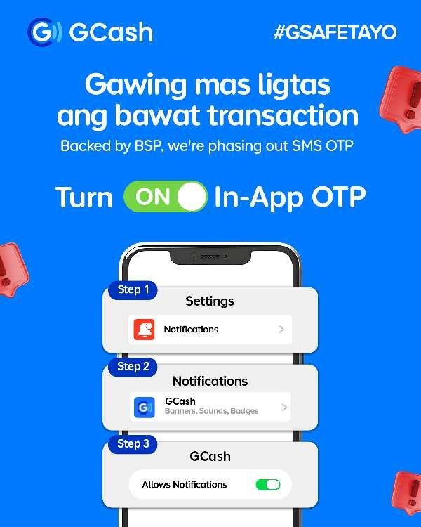 boyraket's tweet photo. GCash Rolls Out in-app OTPs via Push Notifications to Combat Phishing Scams, Fraud this June 2026
https://t.co/Sh3wgy2POT
#BoyRaket
#Fintech ​#GCash #InAppOTP #GSafeTayo #GCashSecurity, #CybersecurityPH, #DigitalSafety, #ConsumerAlertPH, #SafeBanking, #GCashApp

@gcashofficial https://t.co/PDya3KwILa