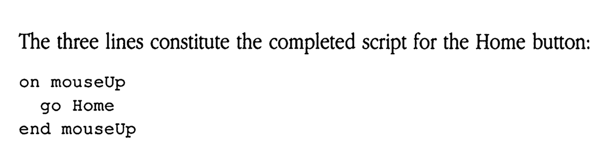 bittenapple's tweet photo. Scripting in #Apple HyperCard https://t.co/8Un453z69k