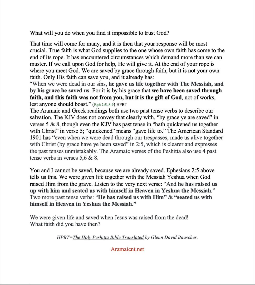 davebauscher's tweet photo. By God's Grace through whose faith? https://t.co/mgSxNeYeJJ