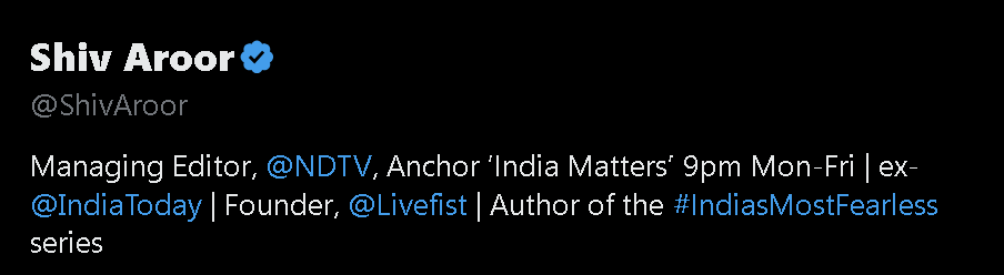 DaveKiscool's tweet photo. @ShivAroor You tell us, you yourself defected from @IndiaToday https://t.co/mXre4oWdja
